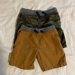 CARTER'S CAMO and Khaki Pull Up shorts